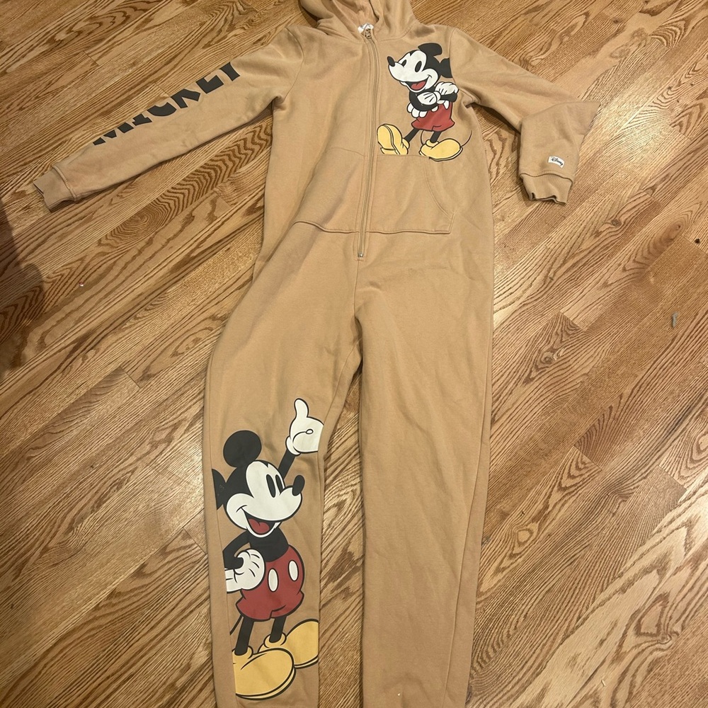 H&M Tan Mickey Mouse Kids Jumpsuit